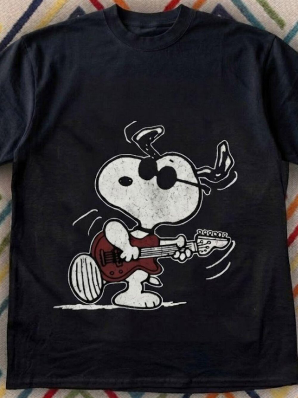 Snoopy Guitar Graphic T Shirt